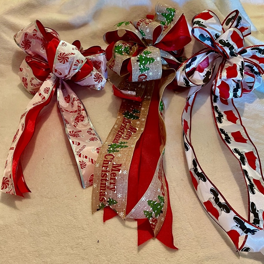 Handmade Christmas Bow Set